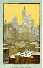 The Singer Building from the Brooklyn Bridge